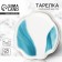 Board ceramic uneven edge "Divorces", 27 cm, white-blue color