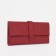 Women's wallet on the button, red color