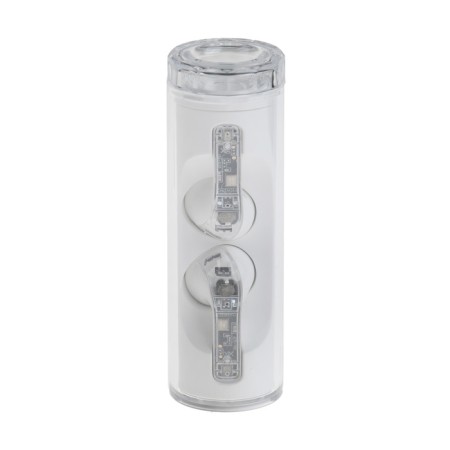 Wireless headphones YX11, TWS, inserts, BT 5.3. 28/200 mAh, noise -hand, transparent, white-3