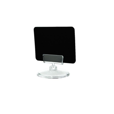 Cauced holder on a round stand, plastic, d = 5 cm, the color is transparent-1
