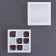 Packaging for sweets 9 pcs, 13.5 x 13.5 x 4 cm, white