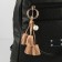 A keychain to the leatherette "The most tender", 16 x 4.5 cm.