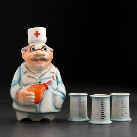 Porcelain Set: Dr. Snar, 0.5 l + 3 glasses-12