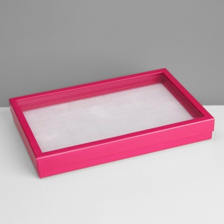 Steam for jewelry "Casket" 100 seats, 29 × 19 × 4 cm, bright pink color-3