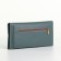 Women's wallet on the button, blue color