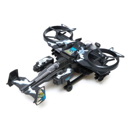 The “fighter” helicopter, works from batteries, light and sound, black color-2