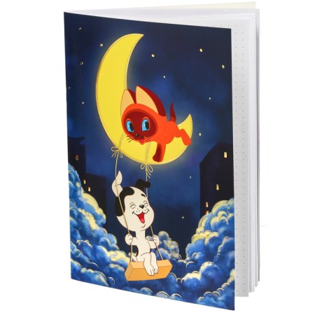 Diary A5, 40 sheets, with embossing, on a clip, Soyuzmultfilm, a kitten named Gav-3