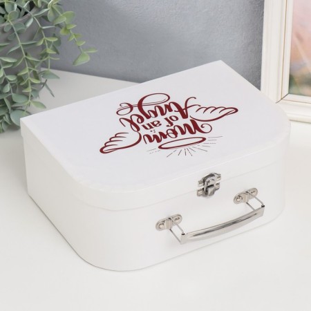 Cardboard Cardboard chest "Mom Angel" 25x10x18.5 cm-1