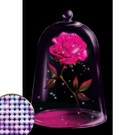 Diamond mosaic with partial filling on the canvas "Fairytale", 20 x 30 cm-1
