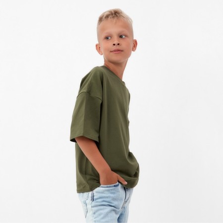 T -shirt Children's Minaku color khaki, height 146 cm-2