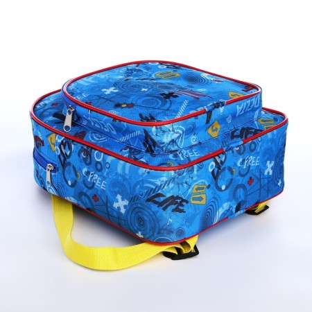 Baby backpack on a zipper, cornflower color-4