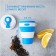 A folding cup with a lid "with you", 8.5 × 14 cm, 350 ml, color mix