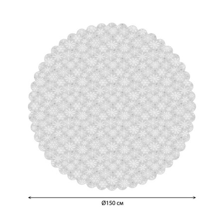 The tablecloth “Snowflakes Mona”, Round, Saten, D = 150 cm-1