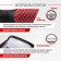 Leather braid, 6 pillows M red Skyway, Eco, S01102243 grid