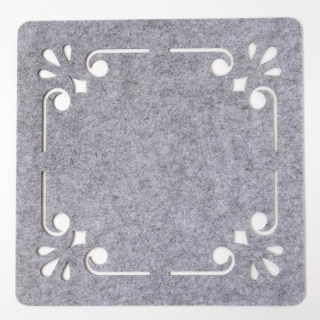 Napkin Decorative shade "Classic" color gray, 30x30 cm, 100% p/e, felt-1