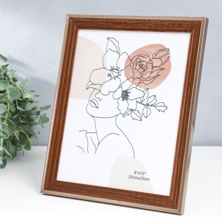 Photo frame plastic 20x25 cm "Staircase" Cinnamon 28x23 cm-1