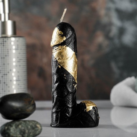 Figure candle "Favorite" Black with a whip 12.5cm-3