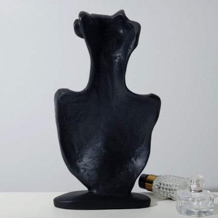 Bust for jewelry 18 × 8 × 32, hole in the ear, black color-3