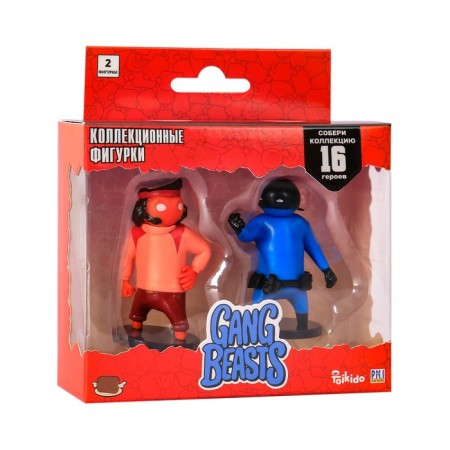 Set of Gang Beasts figures, with blue and red heroes, 2 pcs-1