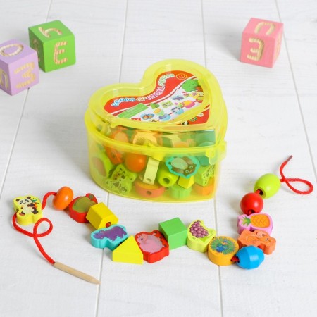 Lacing "learning to count", 50 elements, color mix