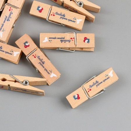 Decor for creativity Tree "clothespin - love gives wings" set 10 pcs-5