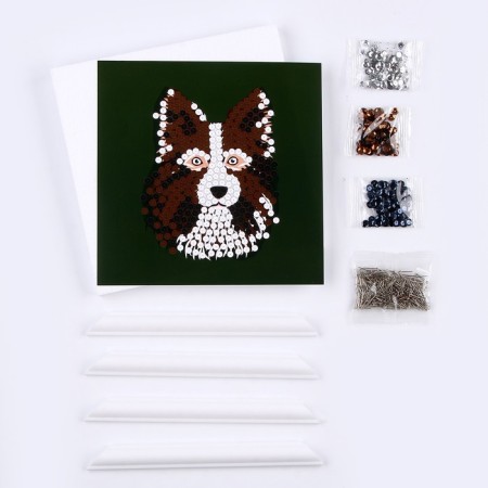 Painting from sequins 20 × 20 cm "Dog"-1