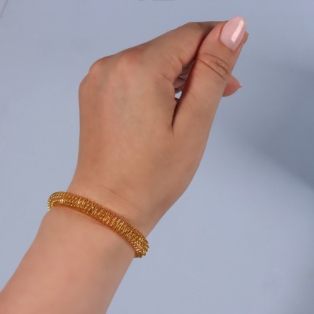 Hand massages, d = 5.5 × 0.8 cm, set - 2 pcs, golden color-4