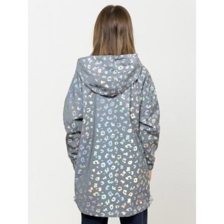 Vetrovka for girls, height 152 cm, silver color-4