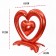 Foil ball 36 "heart", on a stand, red, under the air