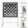 Magnetic marker board with a chess field, bilateral, mobile stand, 100 x 100 cm