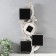 Multipher with clock "Flower" plastic, 3 photos, 10x10/3 pcs, col. white
