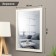 Interior mirror, acrylic, 35 x 45 cm, white