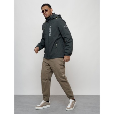 Sports male jacket, size 50, dark gray color-4