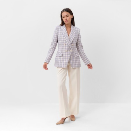 Jacket tweed double -breasted mist p. 50. lilac-1
