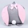 Baby plush backpack for the girl "Bunny with a heart", 28x4x28 cm