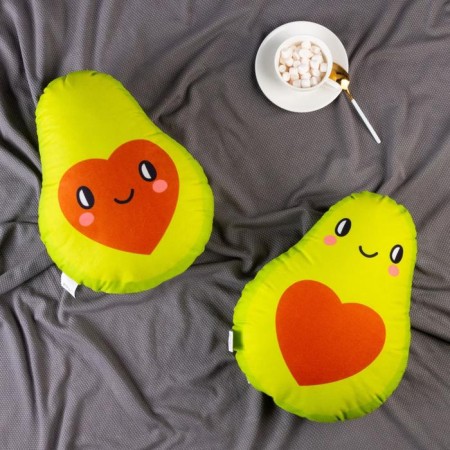 Decorative Ethel Pillow "Avocado Heart" 32x40 cm, velor, 100% p/e-1