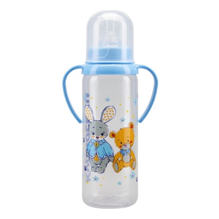 A bottle for feeding with handles, 250 ml, from 6 months., Mix color-7
