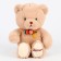 Soft toy "Bear" with a necklace, 20 cm, beige color