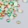 Decor "Semiobusins ​​and rhinestones. Gradient Blue Cream" D = 6 mm 10 g 200 pcs 5x2.5 cm mix