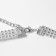 Choker "net" with rhinestones, narrow, white color in silver, 32 cm