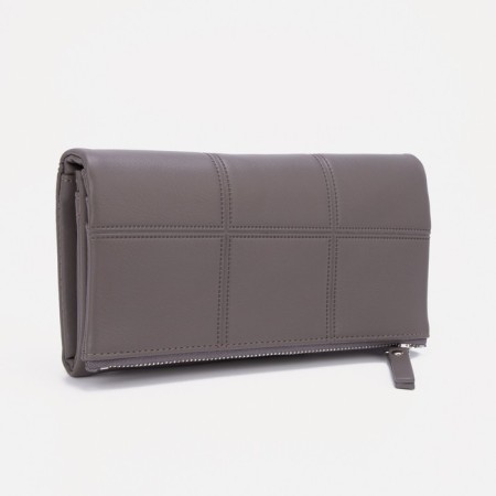Women's wallet on magnets, gray color