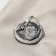 Ring for a scarf "ethno" circle, gray color in black silver
