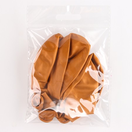 Latex ball 12 "Chrome satin, amber, set of 5 pcs.-1