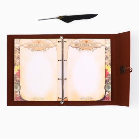 The genealogy book "Our family", with a pen, 65 sheets, brown, 35 x 25 cm-18