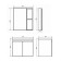 Mirror Closher Comforty Oslo 60 for the bathroom, color is bright concrete