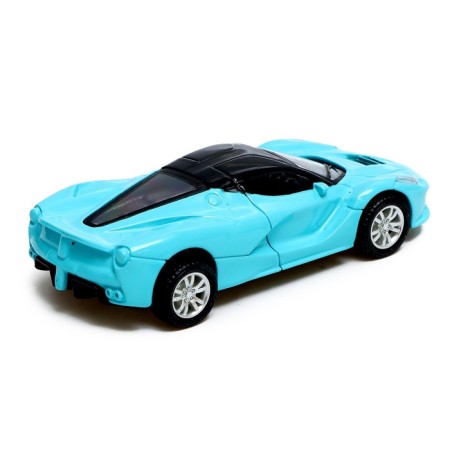 Metal machine "Supercar", inertial, scale 1:43, blue color-2