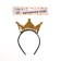 New Year's rim "Crown", with sequins, gold color