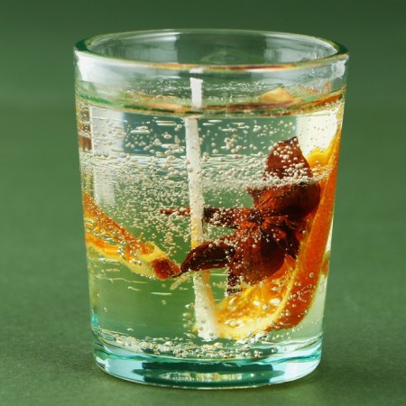New Year's gel candle in a glass with a decor inside “New Year: Mulledwine” 5 x 5 x 6 cm-2