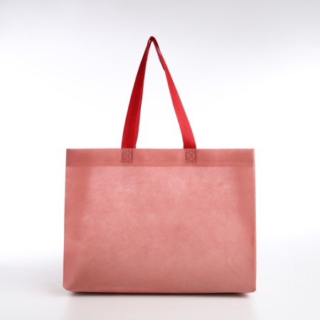 Household bag without fastening, pink color-1