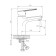 Decoroom DR22011 shell mixer, single -leaf, surge length 109 mm, chrome